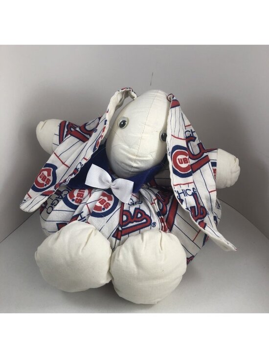 Handmade Other - Vintage Chicago Cubs Rabbit Stuffed Plush Handmade OOAK Collectible